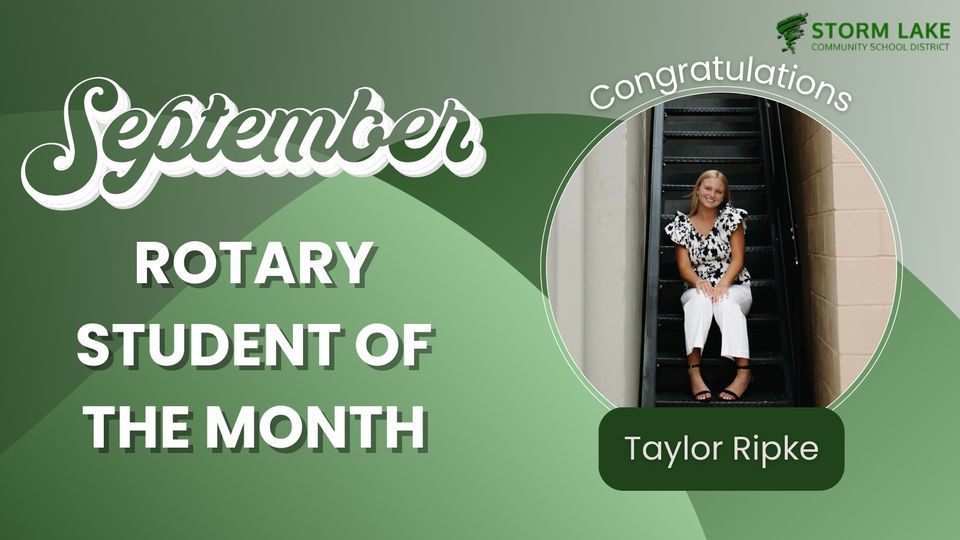 September Rotary Student of the Month!