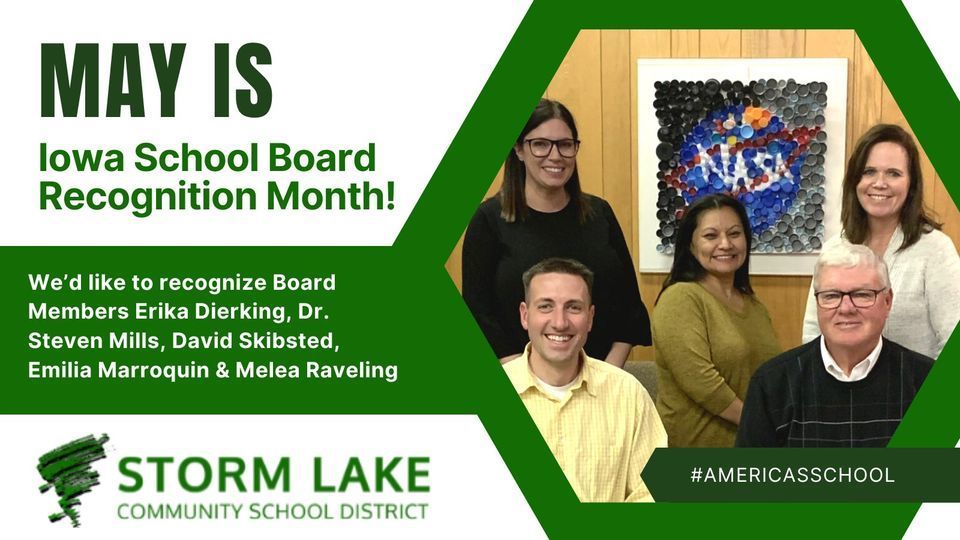 Iowa School Board Recognition Month! High School
